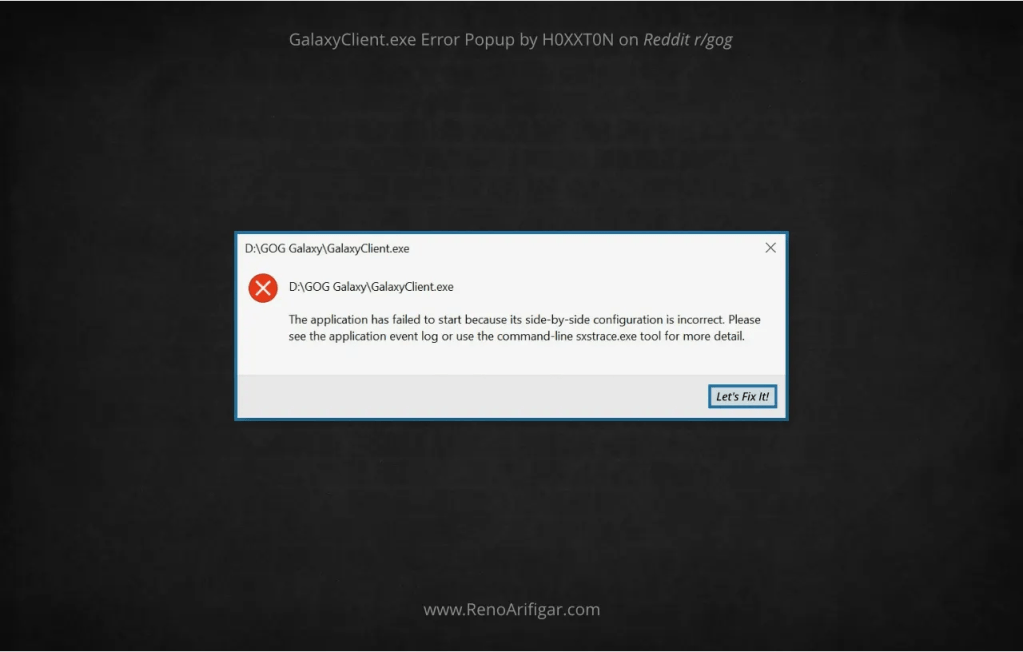 Cara Mengatasi Error Side-by-side configuration is incorrect Windows - RenoArifigar.com