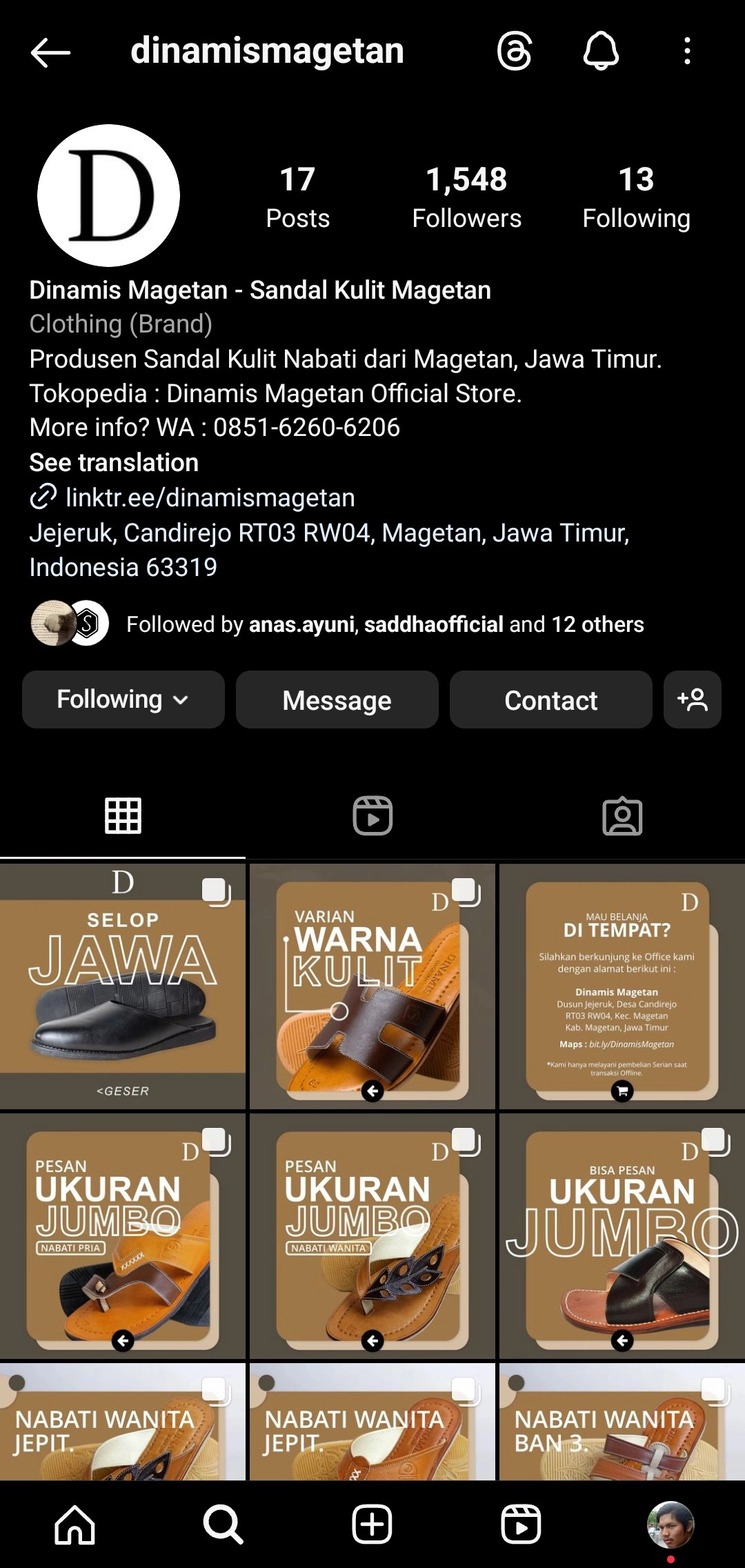 Instagram @DinamisMagetan