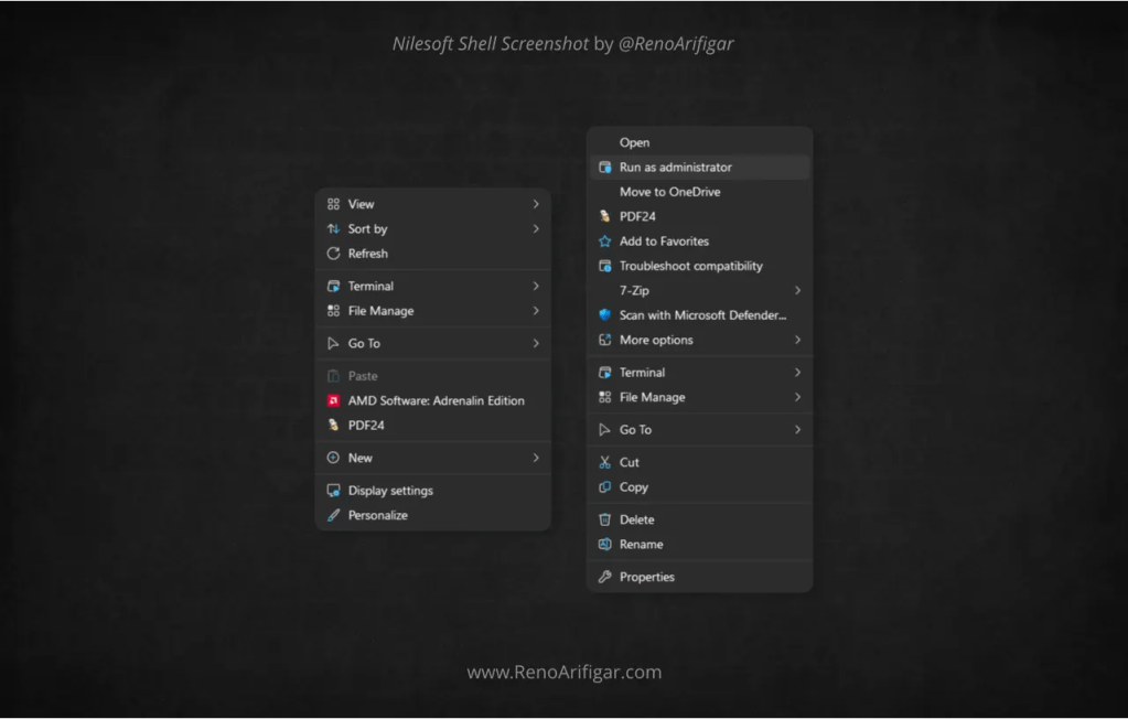 Nilesoft Shell, Context Menu yang Bisa Kita Kustomisasi - RenoArifigar.com