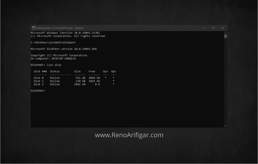 Cek Tipe Tabel Partisi (MBR / GPT) di PC&nbsp;Windows