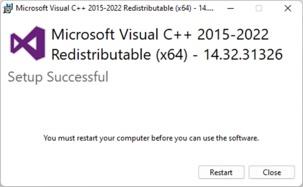 Microsoft Visual C++ Installation Finished - RenoArifigar.com