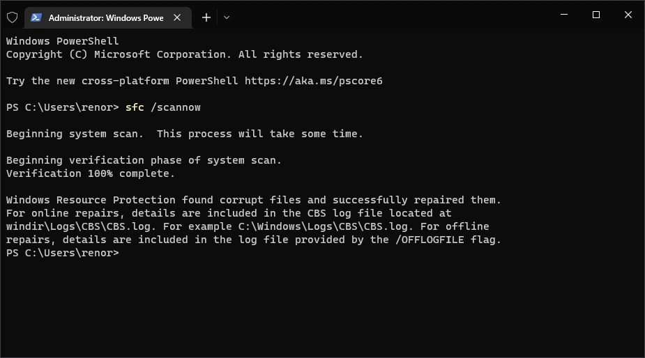 SFC /scannow on Command Prompt - Perbaiki File Sistem Windows - RenoArifigar.com